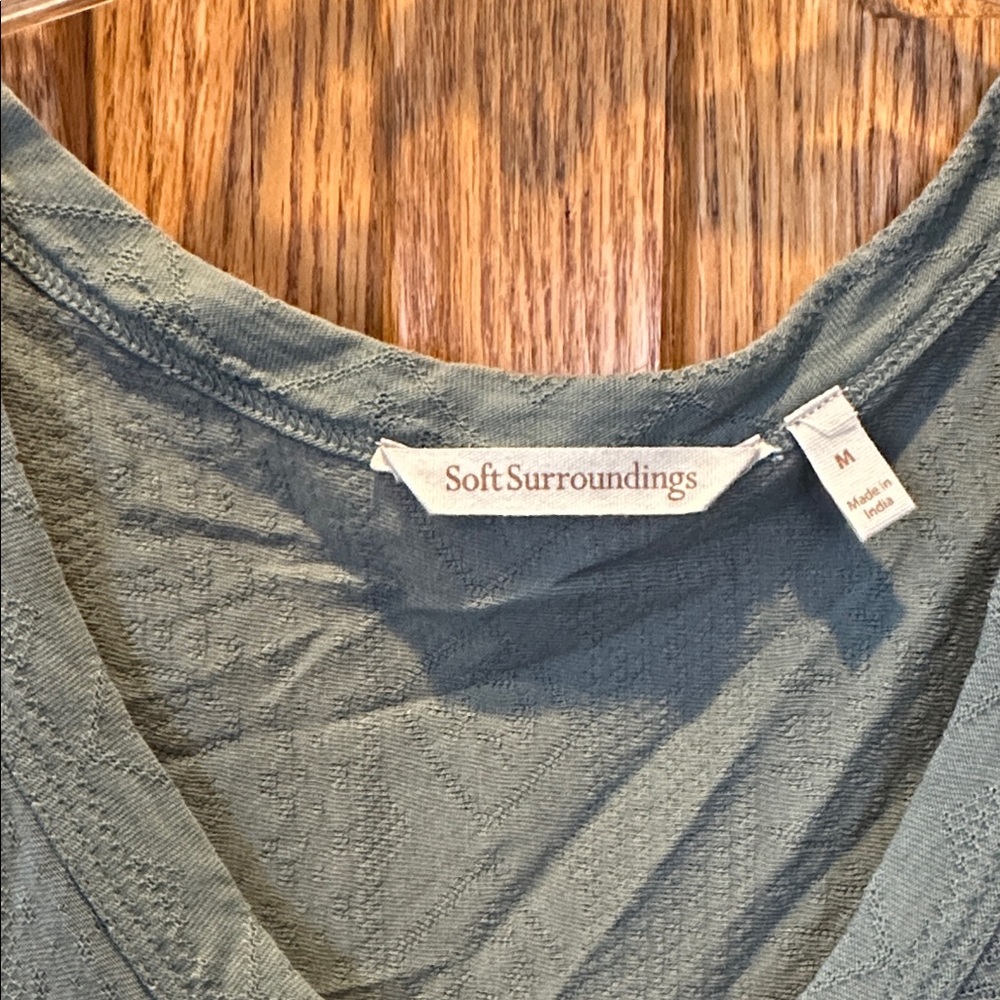 Soft Surroundings Sleeveless Maxi Dress in Olive - Picture 2 of 2